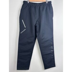 Bauer Supreme Lightweight Pant Mens Medium Black Hockey Warm Up Track Pants NEW